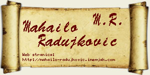 Mahailo Radujković vizit kartica